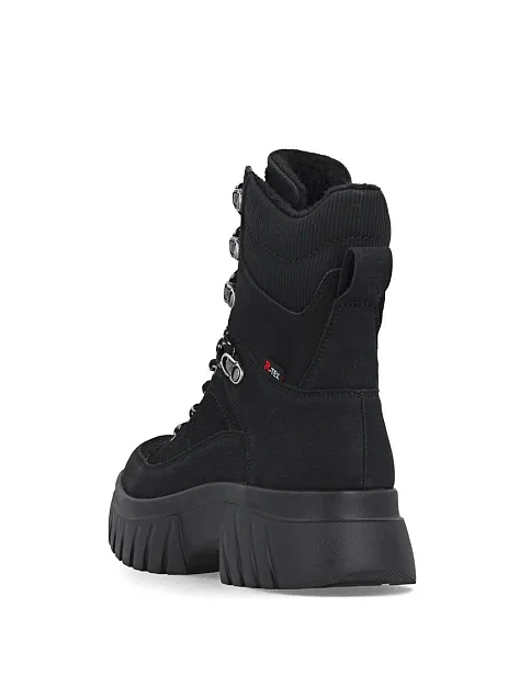 Женские ботинки Rieker замшевые черные - фото 4 - Miraton