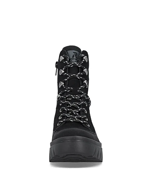 Женские ботинки Rieker замшевые черные - фото 5 - Miraton