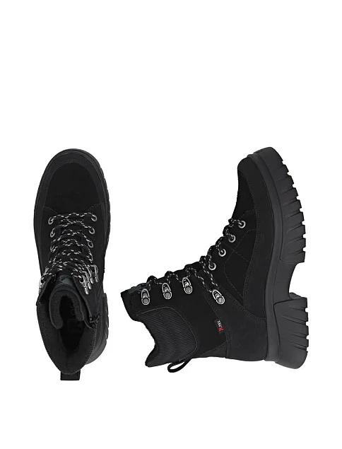 Женские ботинки Rieker замшевые черные - фото 8 - Miraton