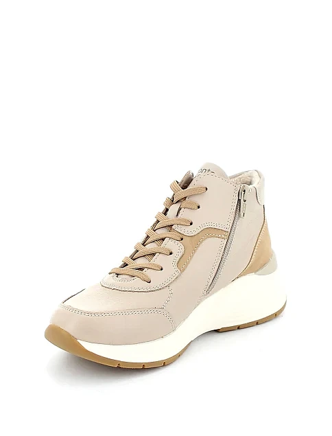 Женские ботинки из экокожи бежевые - фото 3 - Miraton