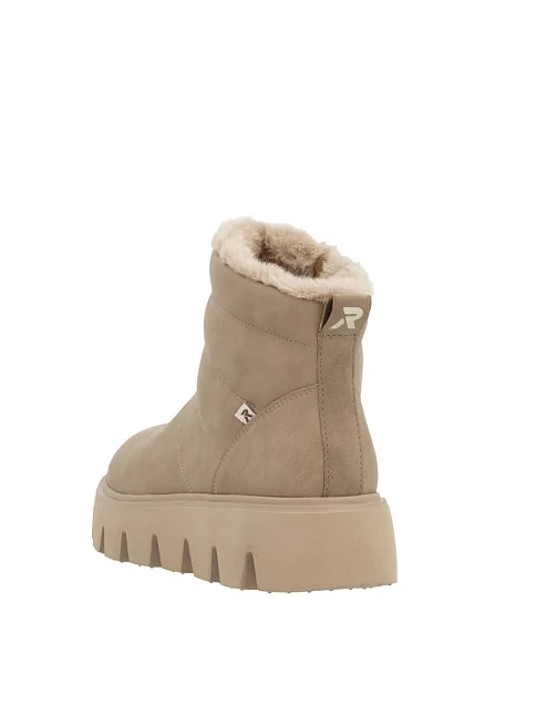 Женские ботинки Rieker из экокожи бежевые - фото 4 - Miraton