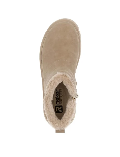 Женские ботинки Rieker из экокожи бежевые - фото 5 - Miraton