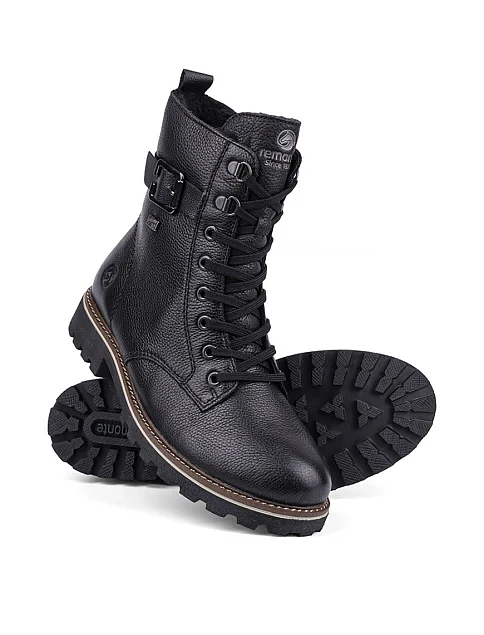 Женские ботинки Rieker из экокожи черные - фото 2 - Miraton