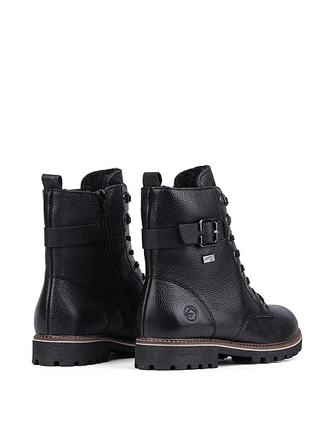 Женские ботинки Rieker из экокожи черные - фото 4 - Miraton