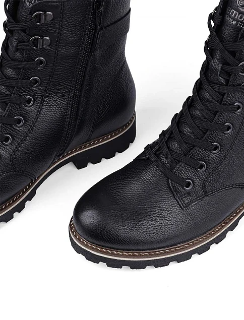 Женские ботинки Rieker из экокожи черные - фото 5 - Miraton