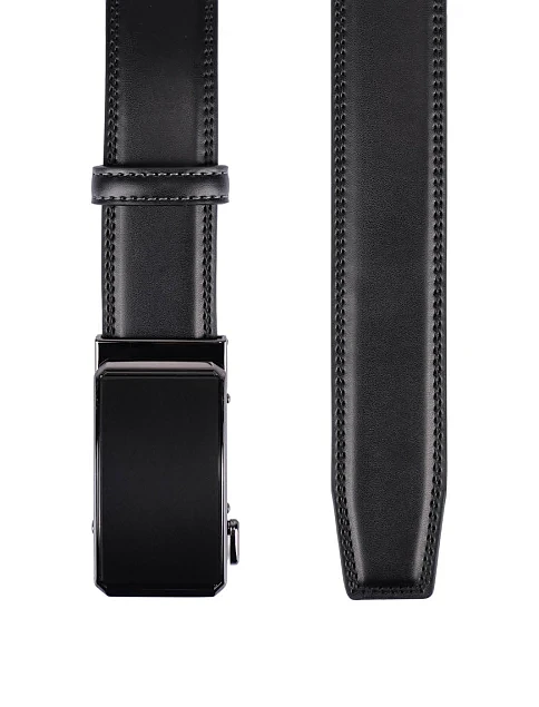 Ремінь шкіряний чорний - фото 2 - Miraton