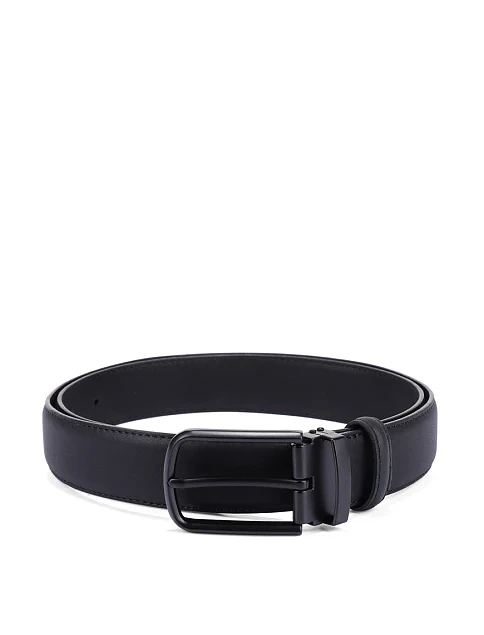 Ремінь шкіряний чорний - фото 1 - Miraton