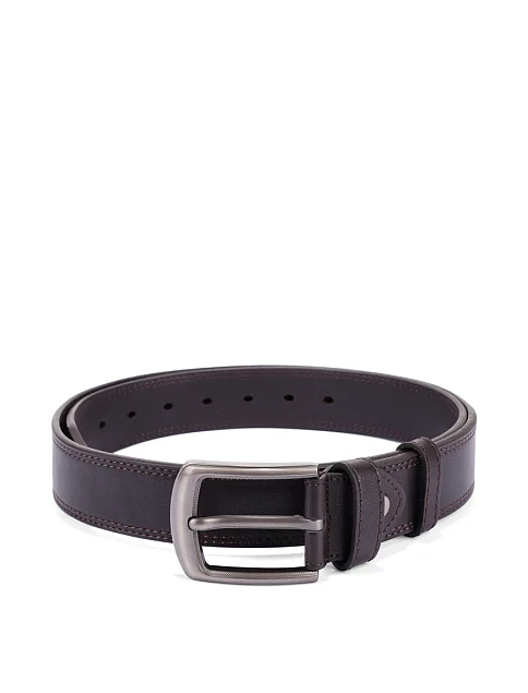 Ремінь шкіряний коричневий - фото 1 - Miraton