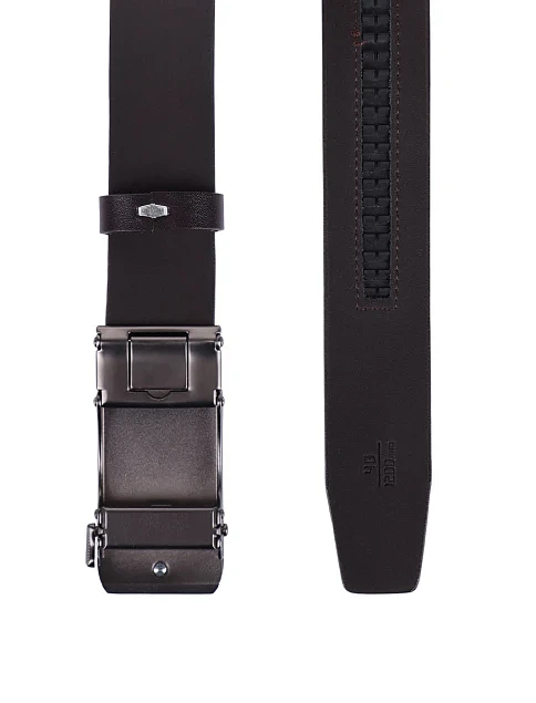 Ремінь шкіряний коричневий - фото 3 - Miraton