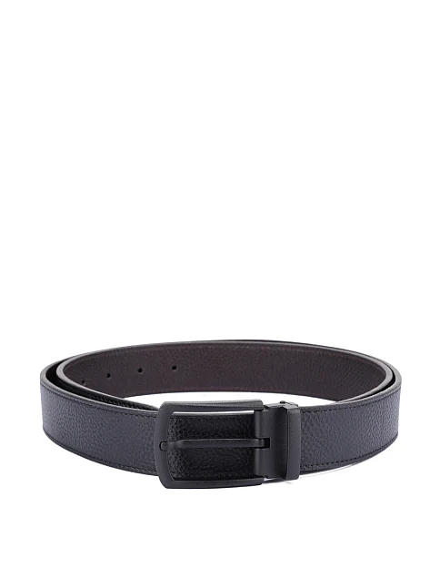 Ремінь шкіряний чорний/коричневий - фото 1 - Miraton