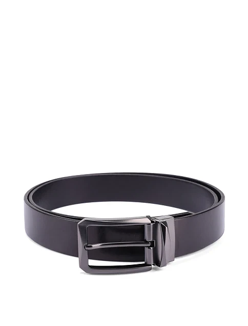 Ремінь шкіряний чорний - фото 1 - Miraton