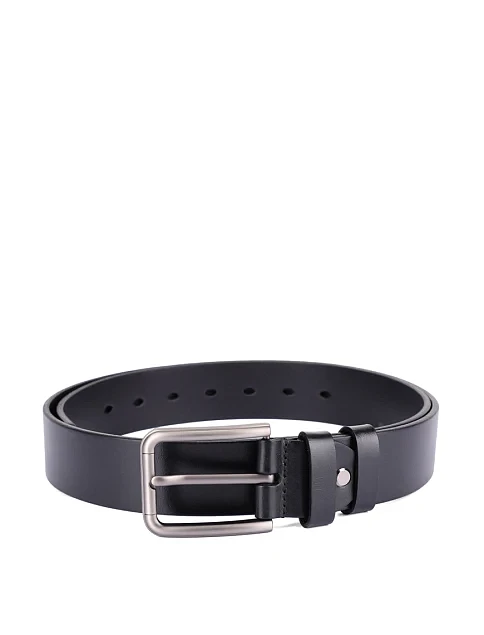 Ремінь шкіряний чорний - фото 1 - Miraton