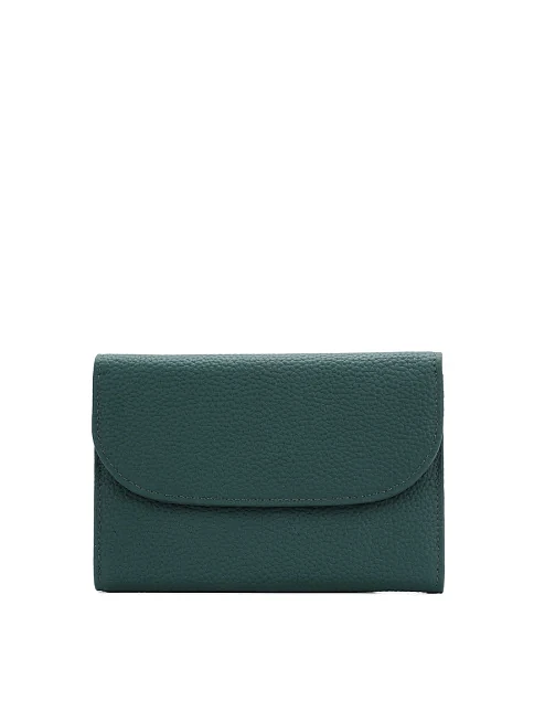 Кошелек кожаный зеленый - фото 1 - Miraton