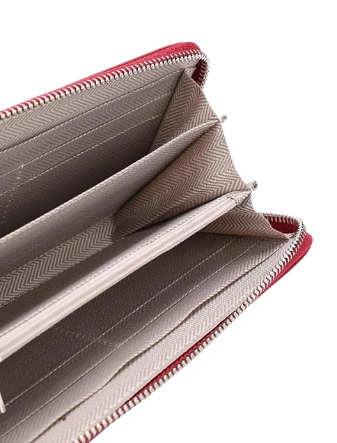 Гаманець на блискавці шкіряний бордовий - фото 4 - Miraton