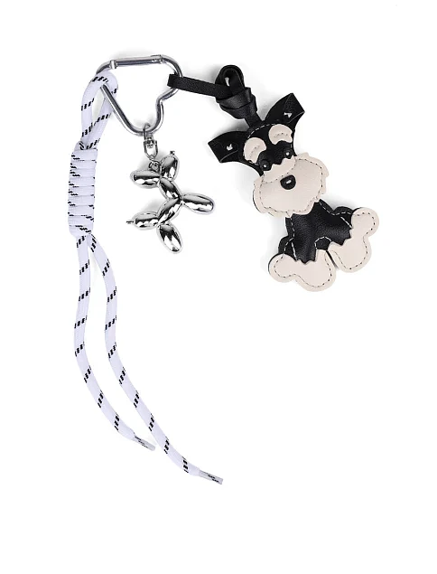 Брелок для сумок чорно-білий з підвіскою - фото 1 - Miraton