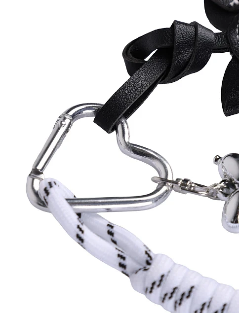 Брелок для сумок чорно-білий з підвіскою - фото 2 - Miraton