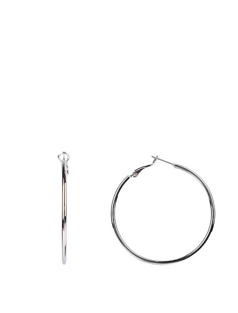 Серьги круглые в серебре - фото 1 - Miraton