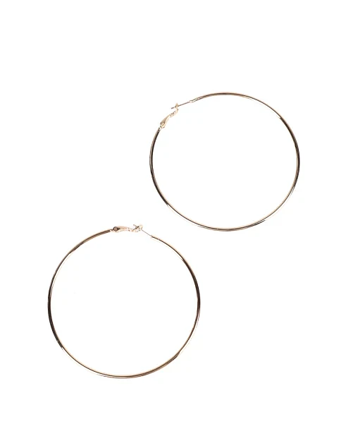 Серьги круглые в позолоте - фото 2 - Miraton