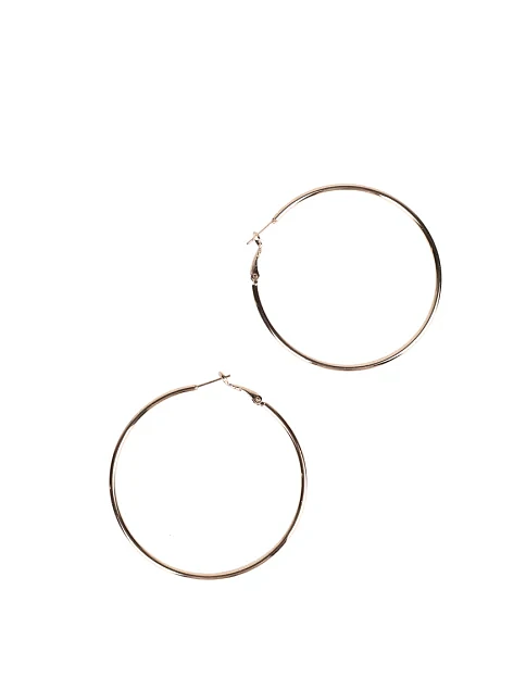 Серьги круглые в позолоте - фото 2 - Miraton