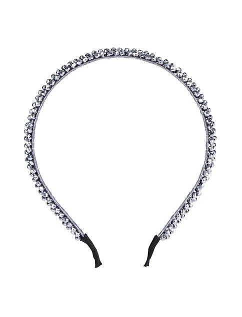 Обруч тонкий з камінням в сріблі - фото 1 - Miraton