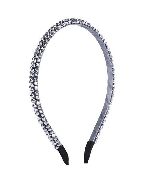 Обруч тонкий з камінням в сріблі - фото 2 - Miraton