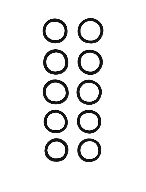 Набор резинок черные (10 шт.) - фото 2 - Miraton