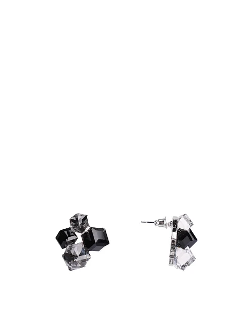 Сережки пусети з різнокольорових кристалів - фото 1 - Miraton