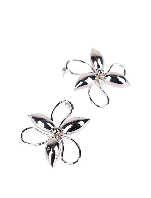 Сережки квіти в сріблі - фото 2 - Miraton