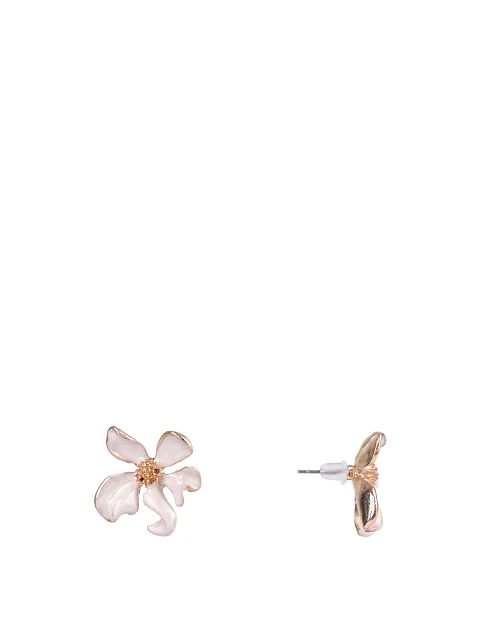 Сережки пусети квітка - фото 1 - Miraton