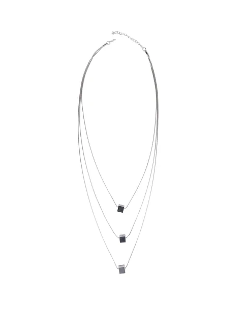 Колье многослойное в серебре - фото 1 - Miraton