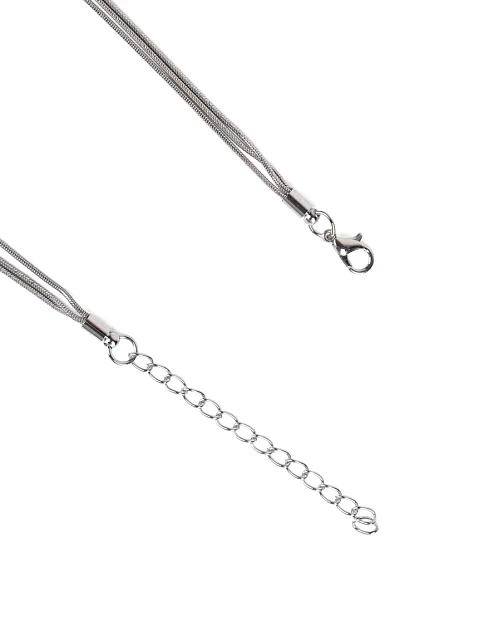 Колье многослойное в серебре - фото 3 - Miraton