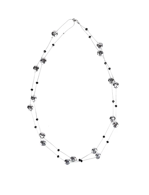 Кольє багатошарове в сріблі - фото 1 - Miraton