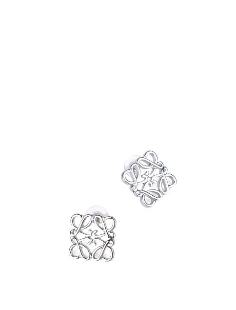 Серьги пусеты монограмма в серебре - фото 2 - Miraton