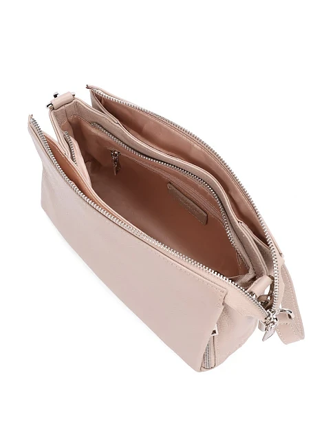 Жіноча сумка через плече шкіряна бежева - фото 5 - Miraton