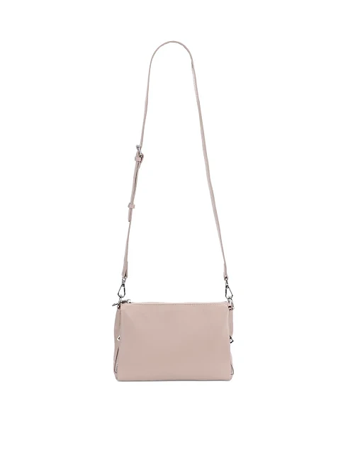 Жіноча сумка через плече шкіряна бежева - фото 7 - Miraton