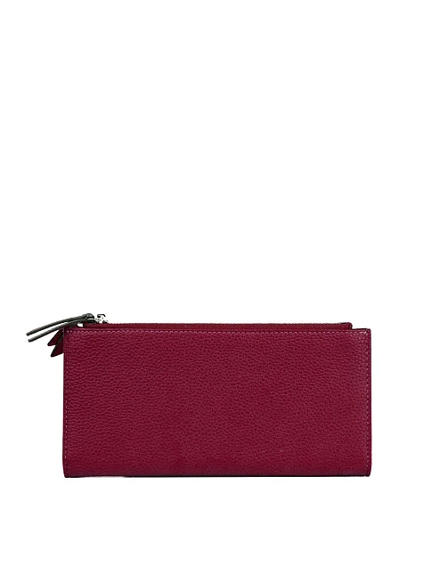 Кошелек кожаный бордовый - фото 1 - Miraton