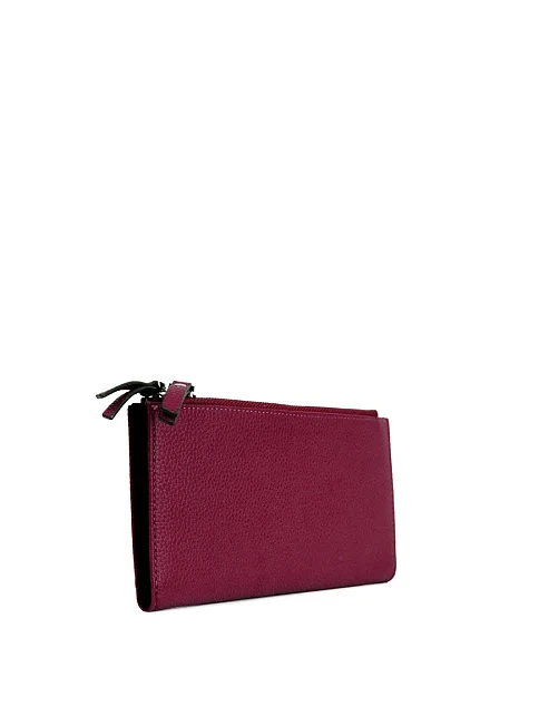 Кошелек кожаный бордовый - фото 3 - Miraton