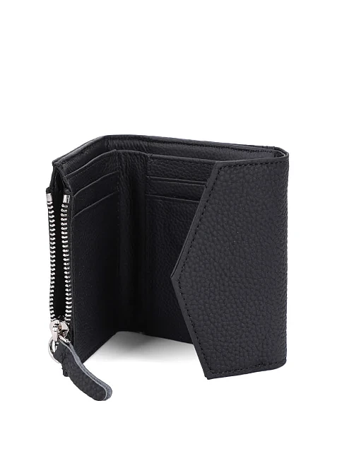 Кошелек кожаный черный - фото 4 - Miraton