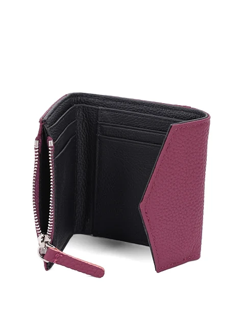 Кошелек кожаный фиолетовый - фото 4 - Miraton