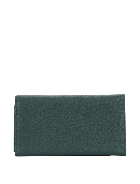 Гаманець-конверт шкіряний зелений на кнопці - фото 3 - Miraton