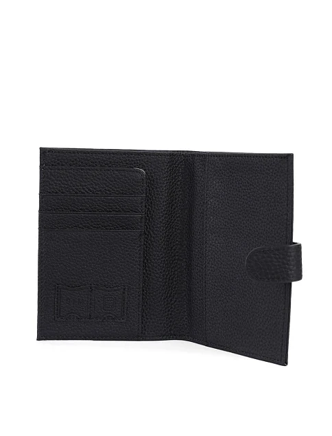 Кошелек кожаный черный - фото 4 - Miraton