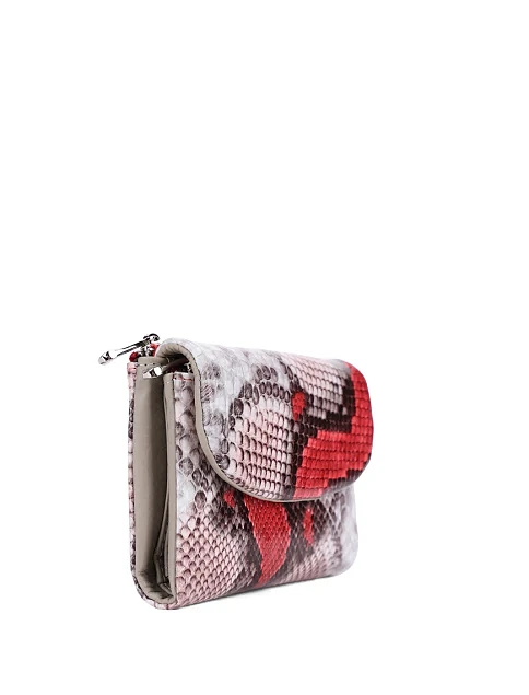 Гаманець шкіряний зі зміїним принтом - фото 2 - Miraton