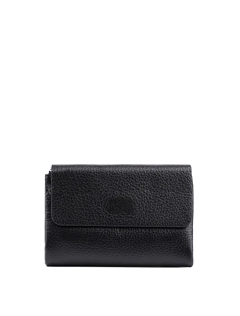 Гаманець шкіряний чорний - фото 1 - Miraton