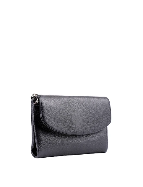 Кошелек на магните кожаный черный - фото 2 - Miraton