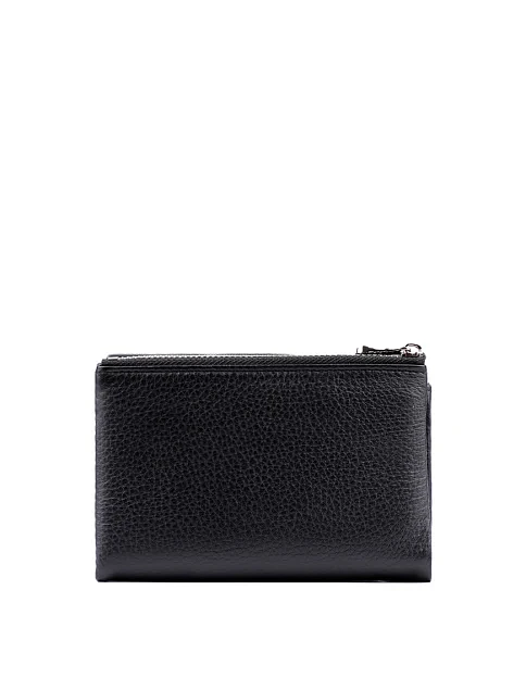 Кошелек на магните кожаный черный - фото 3 - Miraton