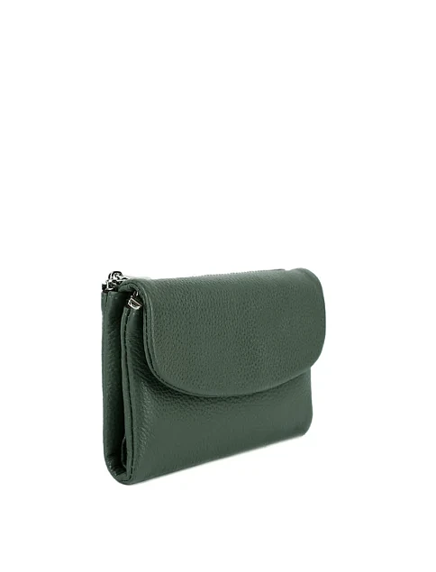 Гаманець на магніті шкіряний зелений - фото 2 - Miraton