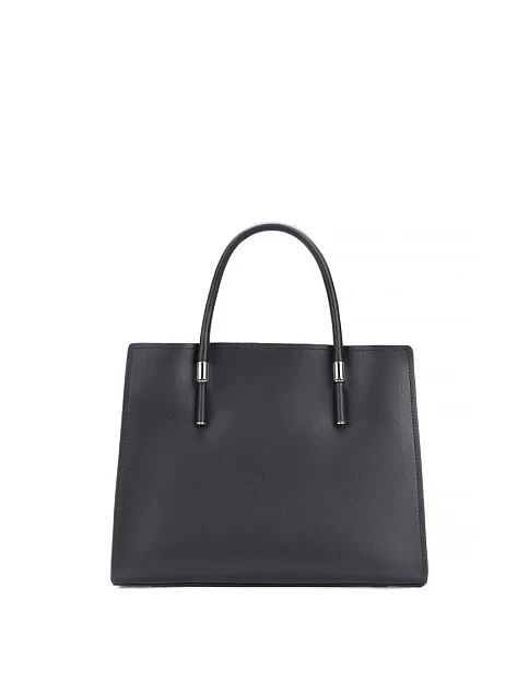 Жіноча сумка тоут шкіряна чорна - фото 1 - Miraton