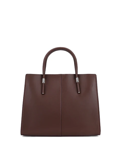 Жіноча сумка тоут шкіряна коричнева - фото 4 - Miraton