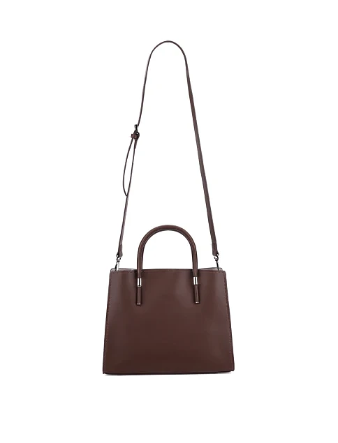 Жіноча сумка тоут шкіряна коричнева - фото 6 - Miraton