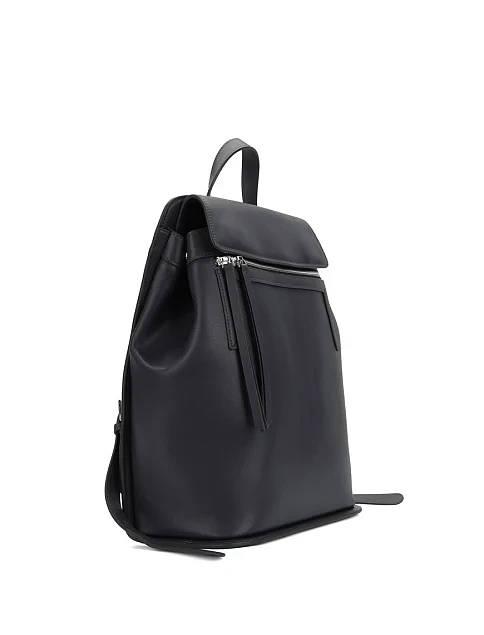 Женский рюкзак кожаный черный - фото 3 - Miraton
